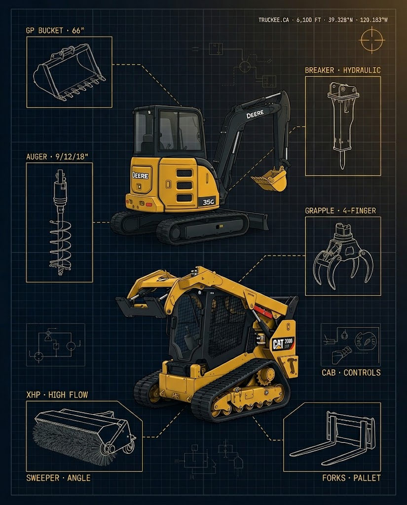 CAT and John Deere excavation fleet
