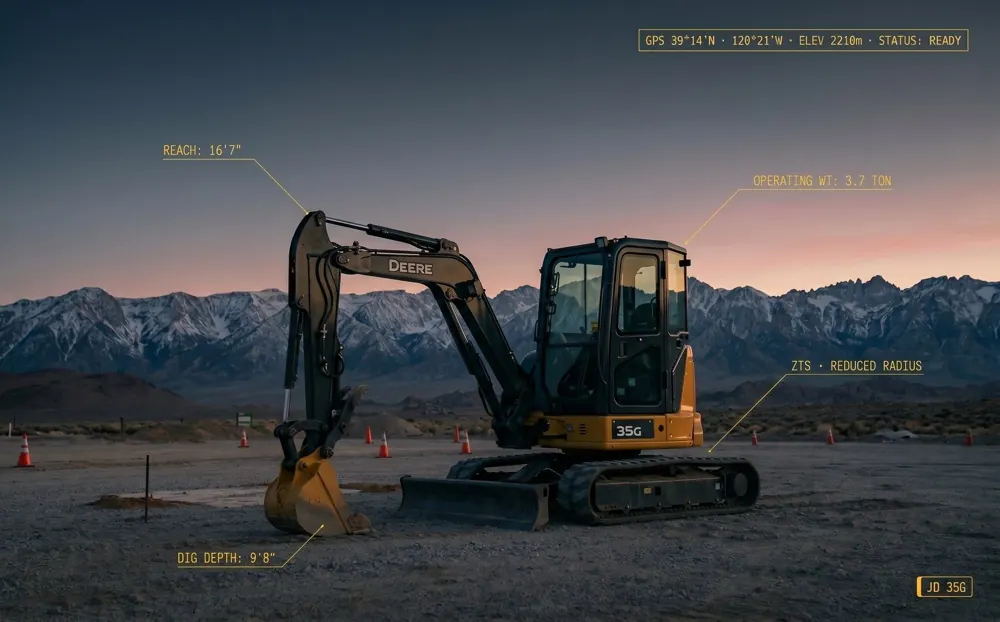 John Deere 35G mini excavator