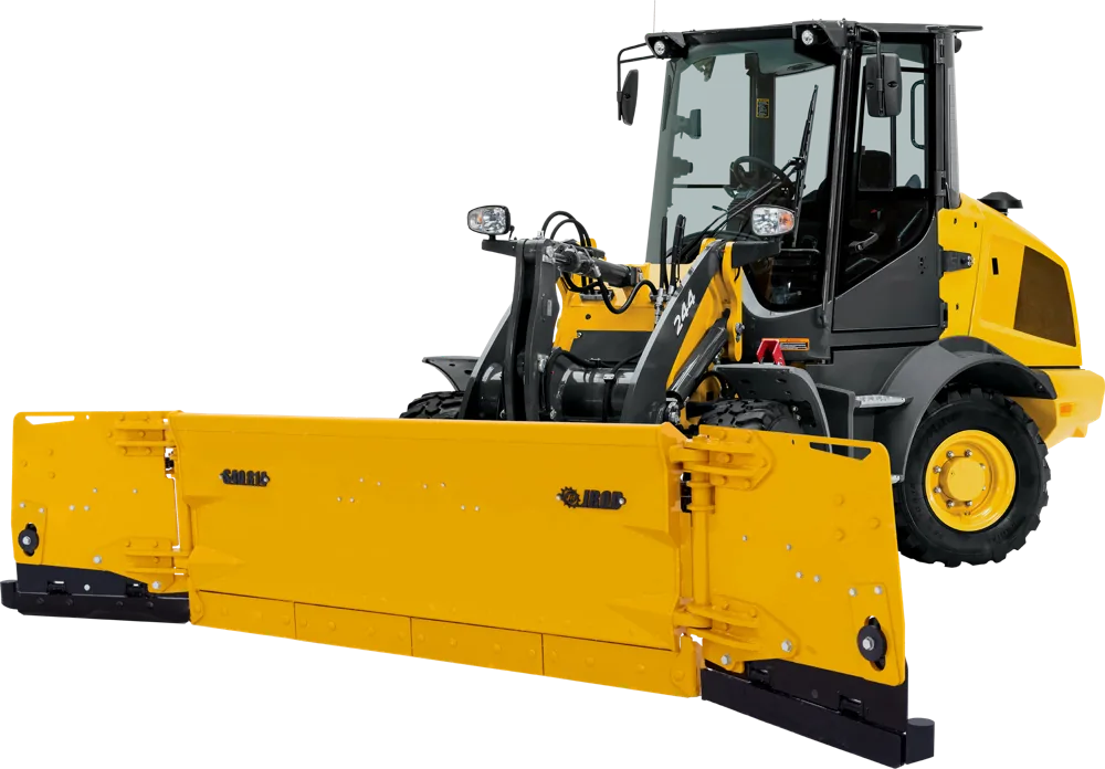 J-Rod JROD-S40 hydraulic wing plow on a loader