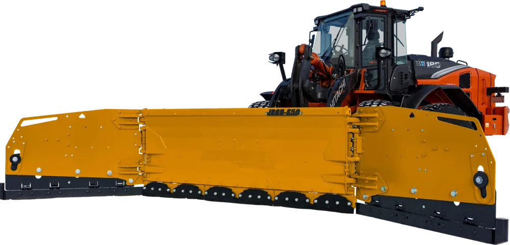 J-Rod JROD-S50 hydraulic wing plow on a loader