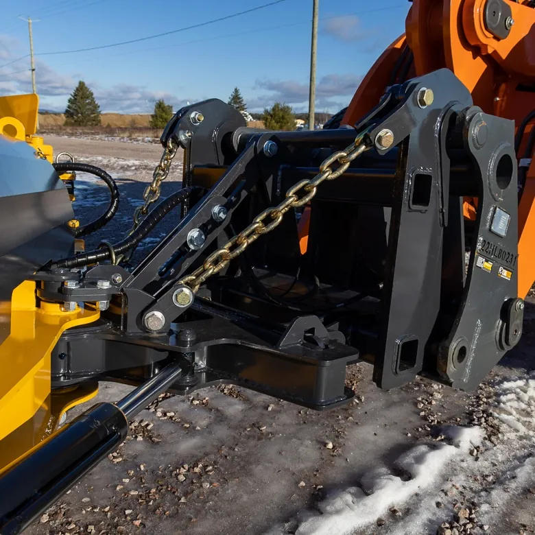 J-Rod hitch on a loader quick coupler