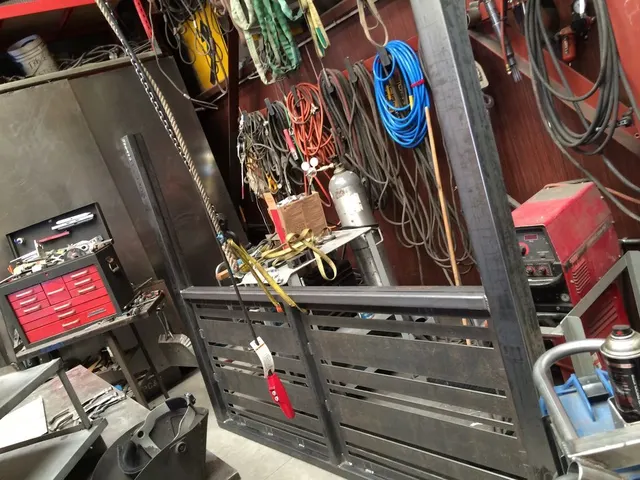 Custom metal fabrication in the CC Welding shop, Reno NV — material stock, jigs, fixtures and work in progress (photo 49 of 383)