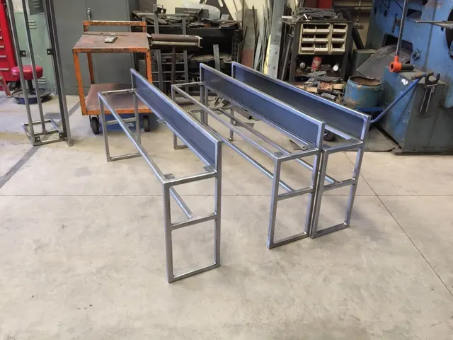 Custom metal fabrication in the CC Welding shop, Reno NV — material stock, jigs, fixtures and work in progress (photo 131 of 383)