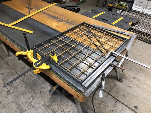 Custom metal fabrication in the CC Welding shop, Reno NV — material stock, jigs, fixtures and work in progress (photo 193 of 383)