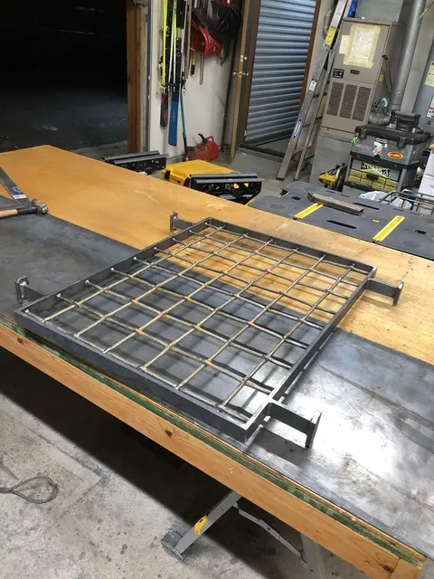Custom metal fabrication in the CC Welding shop, Reno NV — material stock, jigs, fixtures and work in progress (photo 202 of 383)