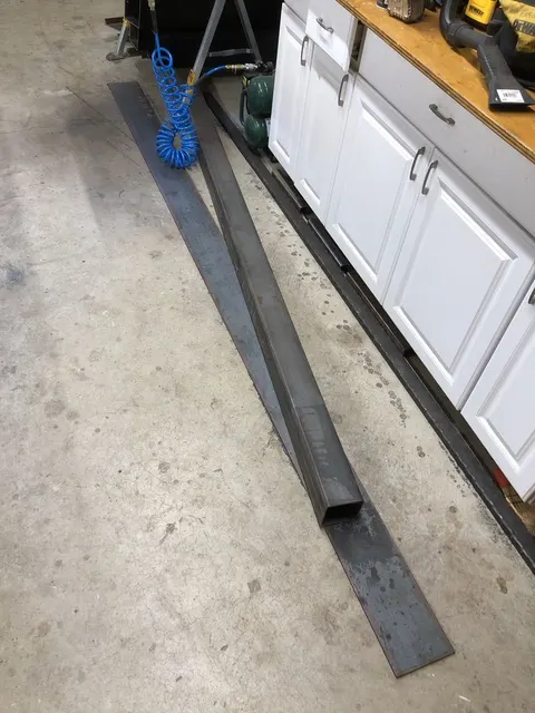 Custom metal fabrication in the CC Welding shop, Reno NV — material stock, jigs, fixtures and work in progress (photo 258 of 383)