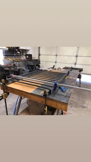 Custom metal fabrication in the CC Welding shop, Reno NV — material stock, jigs, fixtures and work in progress (photo 373 of 383)