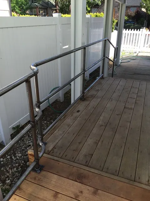 Custom railing and balustrade fabrication by CC Welding — stone-step handrails, cable rail and picket panels for Tahoe homes (photo 4 of 152)