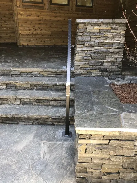 Custom railing and balustrade fabrication by CC Welding — stone-step handrails, cable rail and picket panels for Tahoe homes (photo 8 of 152)
