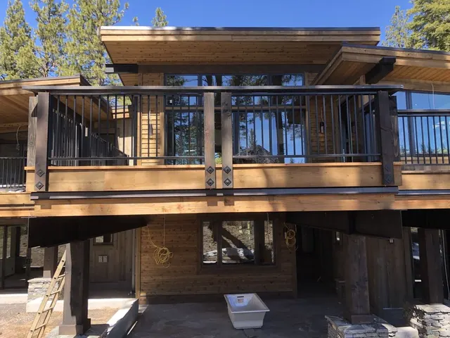 Custom railing and balustrade fabrication by CC Welding — stone-step handrails, cable rail and picket panels for Tahoe homes (photo 70 of 152)