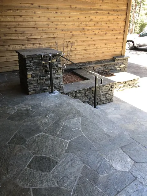 Custom railing and balustrade fabrication by CC Welding — stone-step handrails, cable rail and picket panels for Tahoe homes (photo 79 of 152)