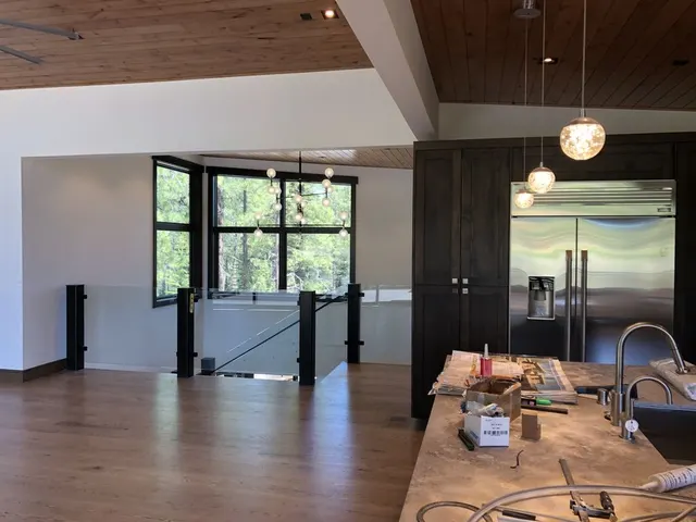 Custom railing and balustrade fabrication by CC Welding — stone-step handrails, cable rail and picket panels for Tahoe homes (photo 89 of 152)