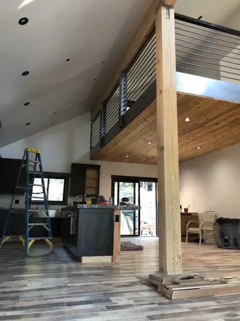 Custom railing and balustrade fabrication by CC Welding — stone-step handrails, cable rail and picket panels for Tahoe homes (photo 145 of 152)