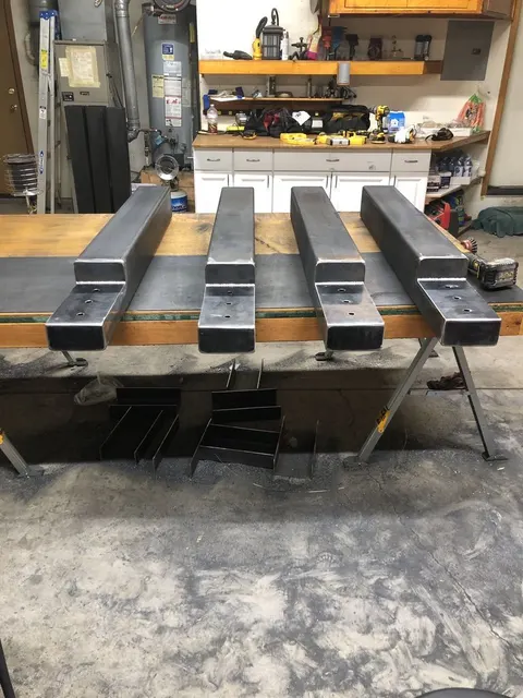 Structural steel fabrication by CC Welding — beams, columns, base plates and stair stringers for Tahoe projects (photo 29 of 68)