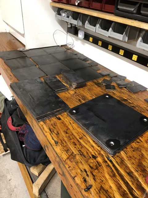 Structural steel fabrication by CC Welding — beams, columns, base plates and stair stringers for Tahoe projects (photo 35 of 68)