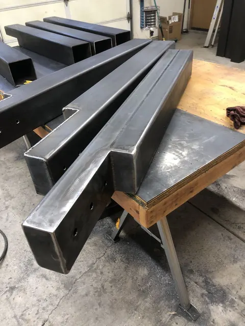 Structural steel fabrication by CC Welding — beams, columns, base plates and stair stringers for Tahoe projects (photo 40 of 68)