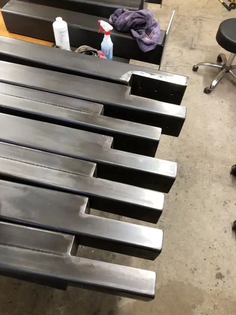 Structural steel fabrication by CC Welding — beams, columns, base plates and stair stringers for Tahoe projects (photo 59 of 68)