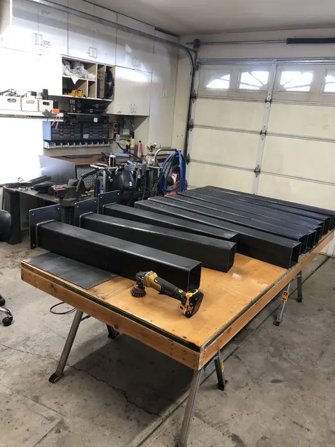Structural steel fabrication by CC Welding — beams, columns, base plates and stair stringers for Tahoe projects (photo 67 of 68)